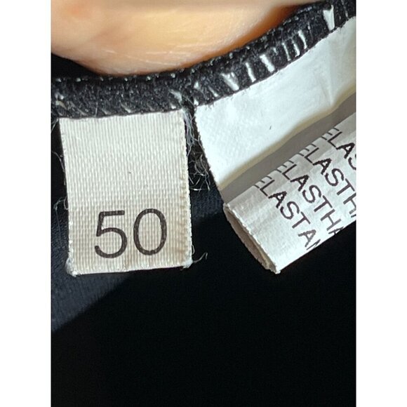 Chiara Boni Dress 14 Black Midi Bodycon Neutral Gala Formal LBD Old Money Luxury - Picture 11 of 12